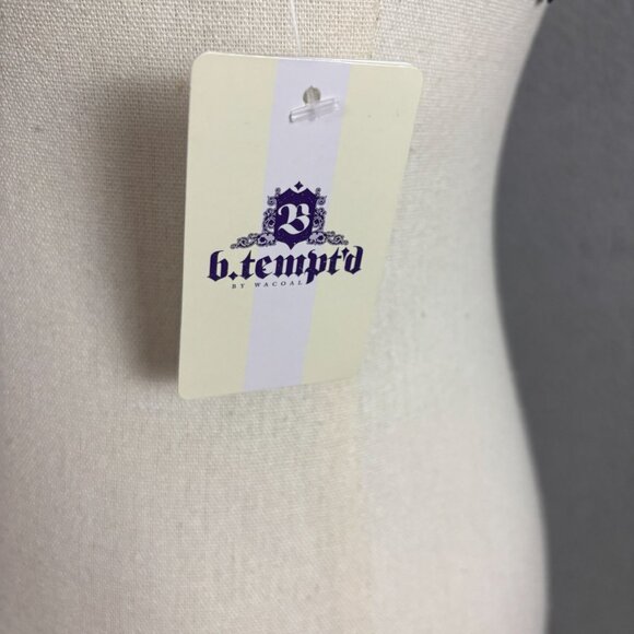 B.temptd By Wacoal Womens 36C Lace T-Back Bra Black Front Closure New With Tag's - Picture 5 of 8